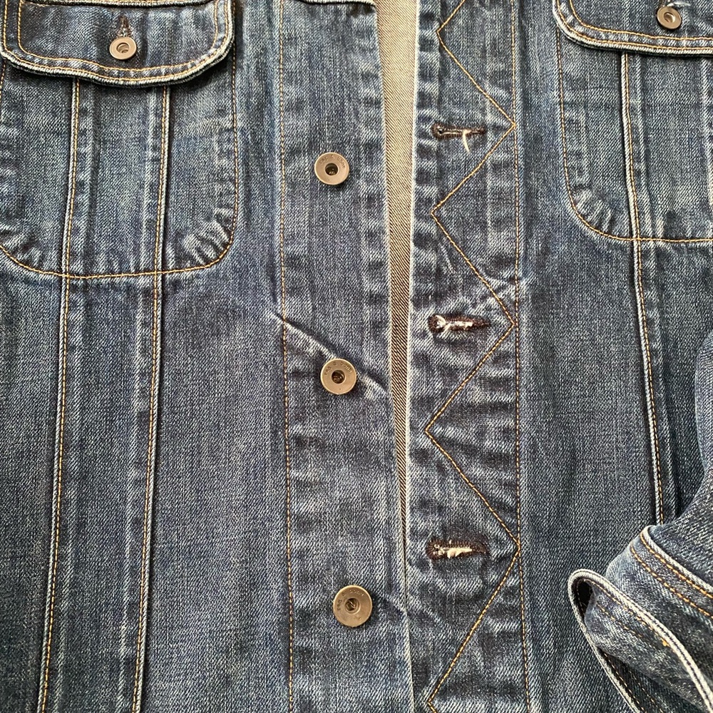 rag & bone Men's Denim Trucker Jacket in Dark Blue - Picture 8 of 12